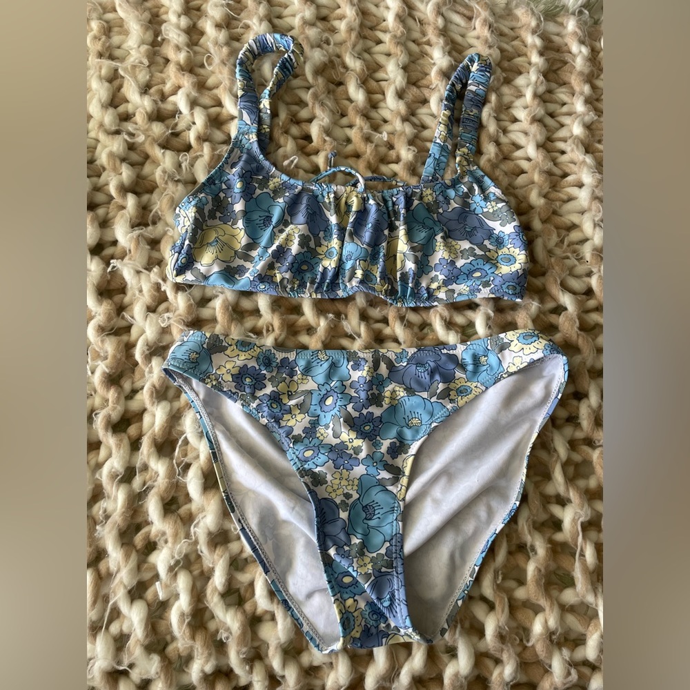 Floral full coverage bikini